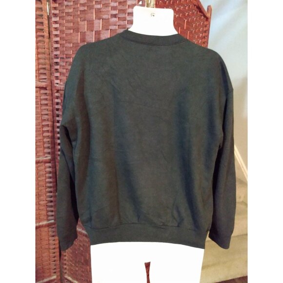 Vintage 90s Harlequin Wolf Print Sweatshirt Wolves Adult Medium Outdoors Nature - Picture 2 of 4